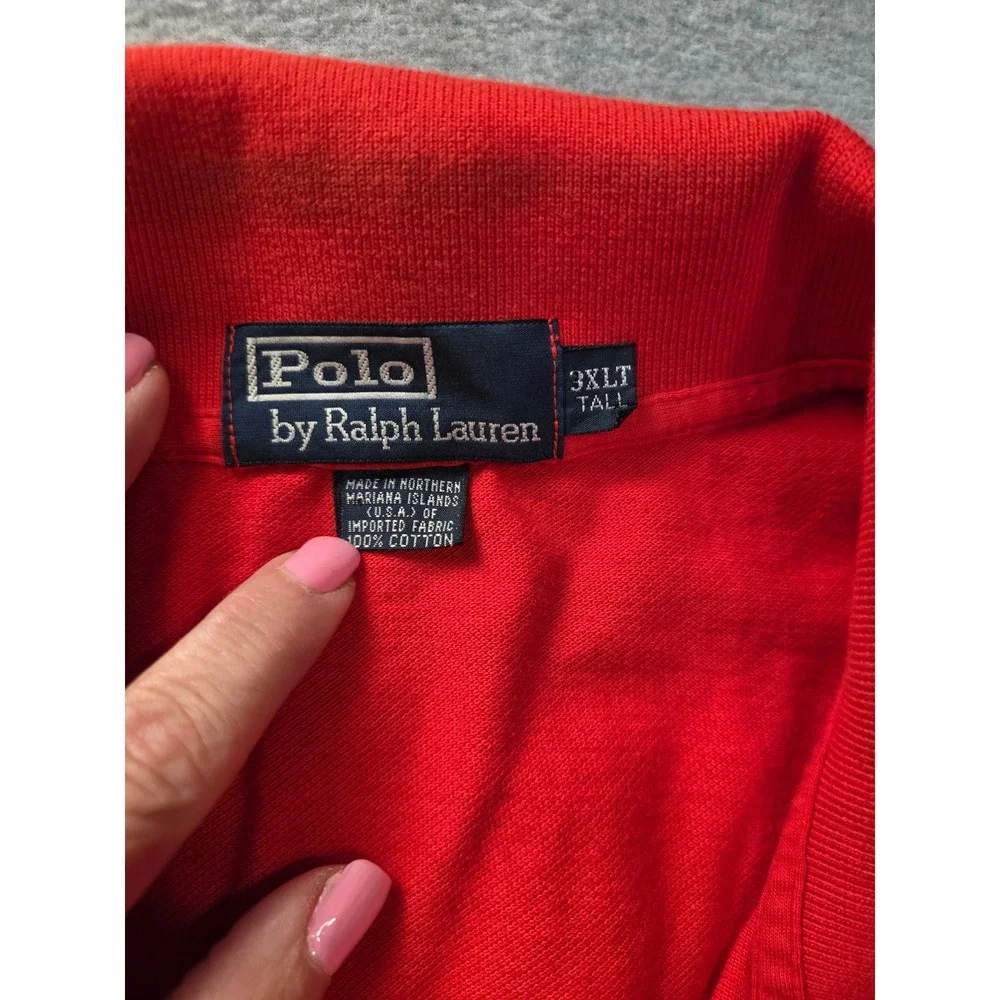Polo‎ Ralph Lauren Men's Red Short Sleeve Cotton Polo Shirt 3XLT Tall